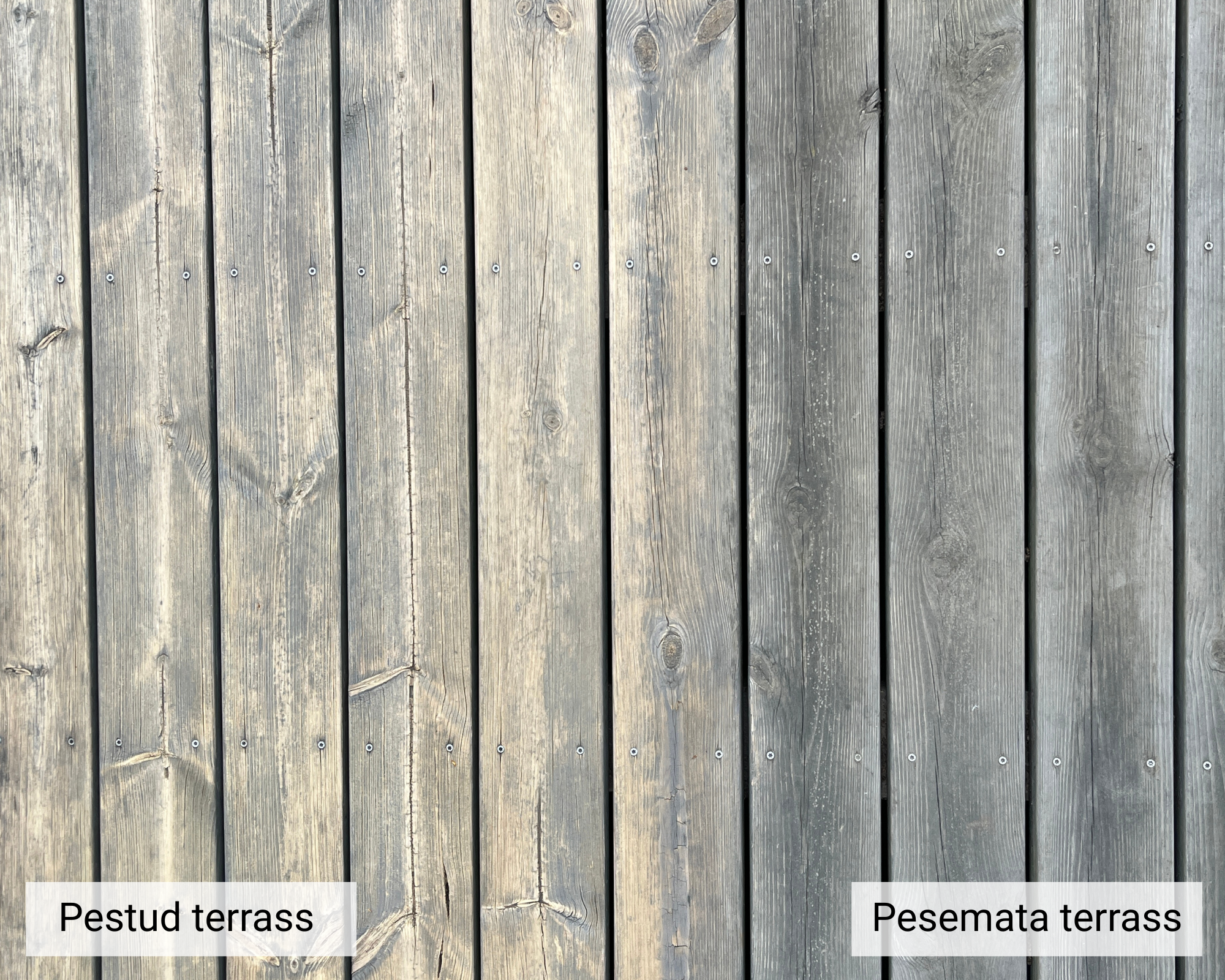 Pestud ja pesemata terrass