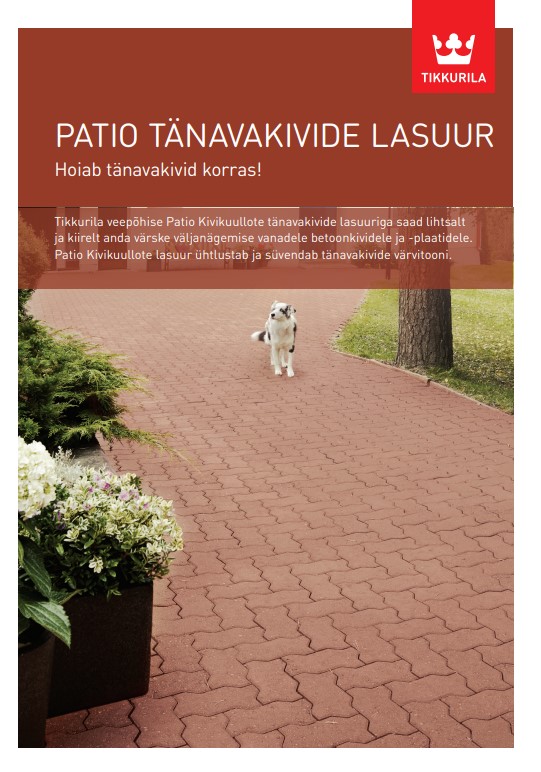 Patio tänavakivide lasuur