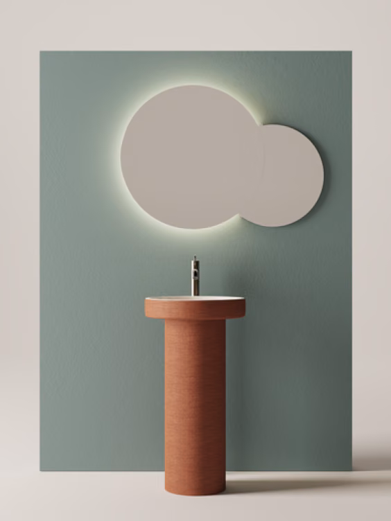 Cenota a colonna wash basin by Agape
