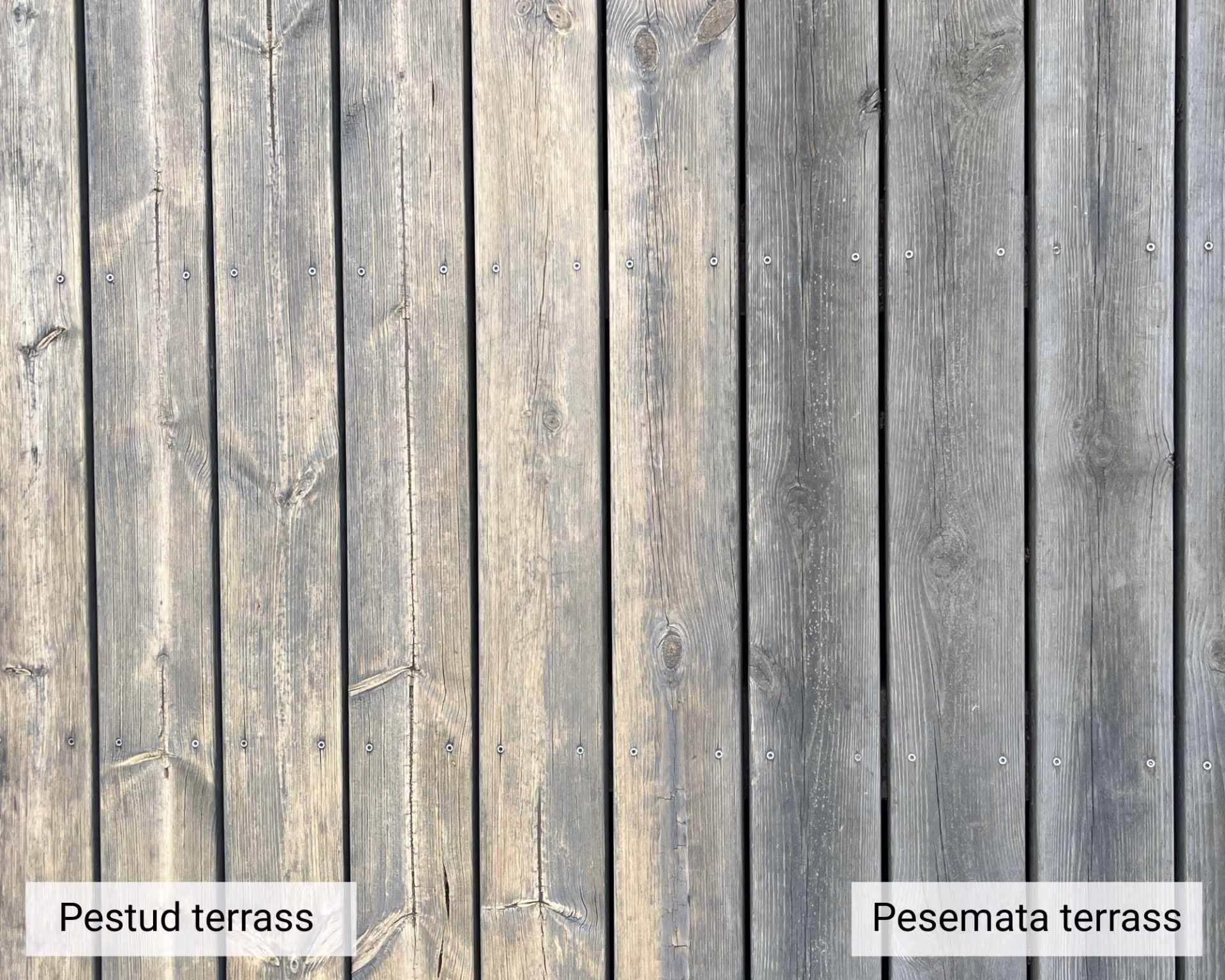 Pestud ja pesemata terrass
