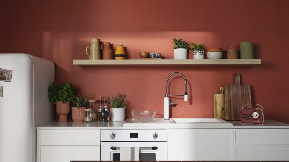 Punane värvitoon sisekujunduses