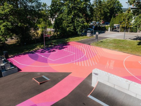 Renoveeritud skatepark Lätis