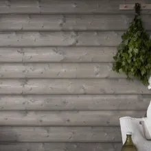 Sauna voodrilaudade ja palkpindade töötlemine pärlmutterläikega