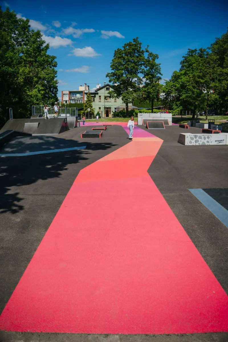 Renoveeritud skatepark Lätis